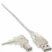 EAN 4043718167555 - Microconnect USBAB5ANGLED-L cable USB USB 2.0 5 m USB A USB B 0,48 Gbit/s Blanco imagen 1
