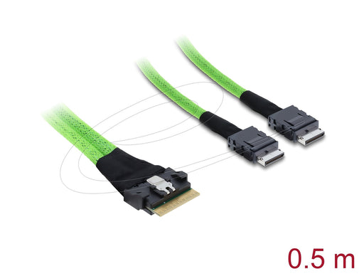 EAN 4043619821952 - DeLOCK 82195 cable Serial Attached SCSI (SAS) 0,5 m 16 Gbit/s Negro, Verde imagen 1