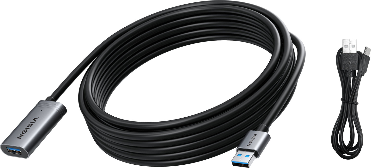 EAN 1195053000004 - Vision TC 5MUSB3.0EXT+/BL cable USB USB 3.2 Gen 1 (3.1 Gen 1) 5 m USB A Negro, Plata imagen 2