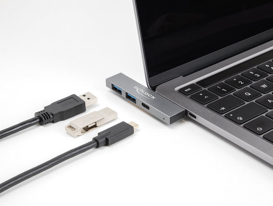EAN 4043619642755 - DeLOCK 64275 base para portátil y replicador de puertos Acoplamiento USB 3.2 Gen 1 (3.1 Gen 1) Type-C Gri imagen 3