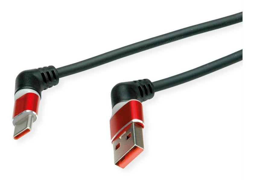 EAN 7630049632844 - ROLINE 11.02.8345 cable USB USB 2.0 1 m USB A USB C 0,48 Gbit/s Negro, Rojo imagen 1