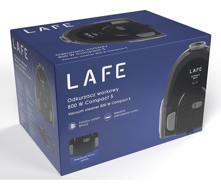 EAN 5907512864241 - Lafe LAFODK46412 aspiradora 1 L Aspiradora cilíndrica Secar 800 W Bolsa para el polvo imagen 11