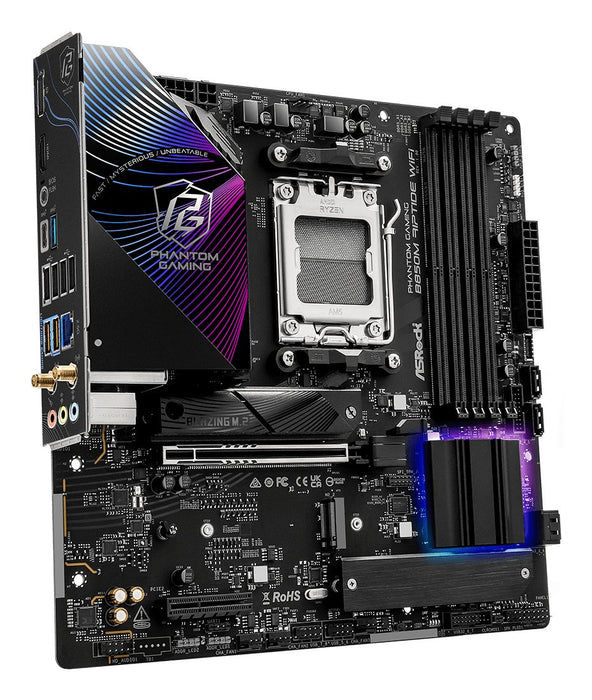 EAN 4711581490482 - Asrock Phantom Gaming B850M Riptide WiFi AMD B850 Zócalo AM5 micro ATX imagen 4