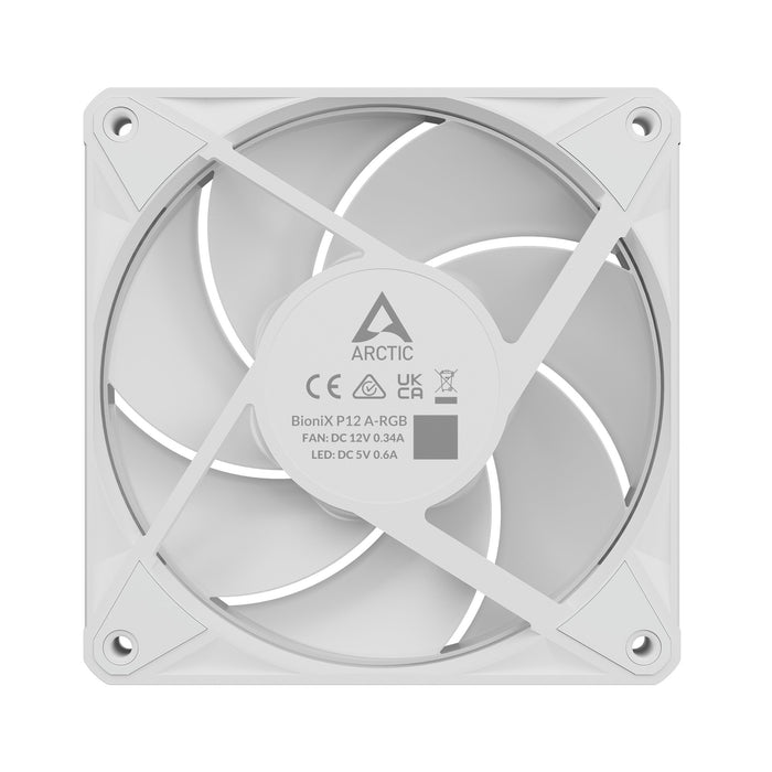 EAN 4895265001048 - ARCTIC BioniX P12 A-RGB Carcasa del ordenador Ventilador 12 cm Blanco 1 pieza(s) imagen 7