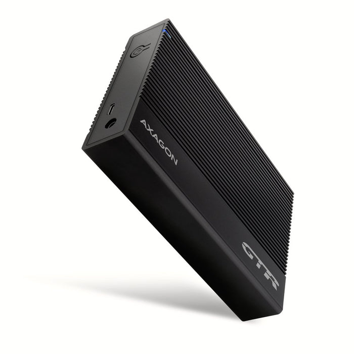 EAN 8595247906809 - Axagon EE35-GTR USB-C 5Gbps - SATA 6G, 3.5 RIBBED box BLACK - USB Typ C Caja de disco duro (HDD) Negro 3. imagen 1