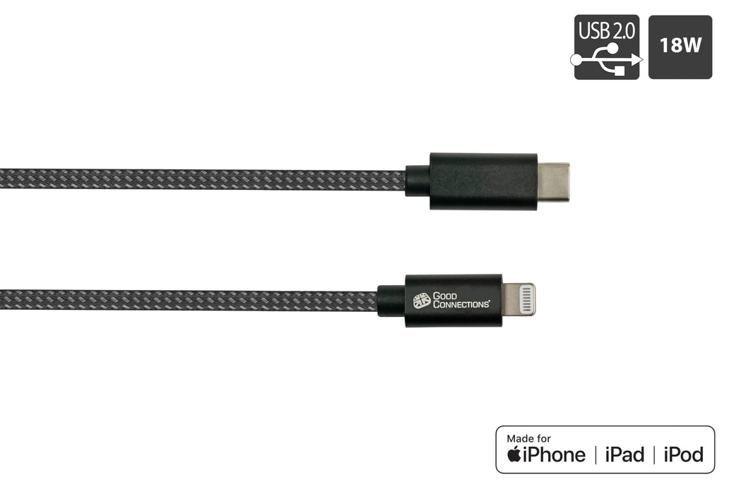 EAN 4014619881482 - Alcasa 2510-CL005S cable USB USB 2.0 0,5 m USB C USB C/Lightning Negro imagen 3