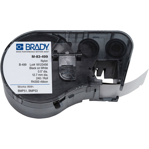 EAN 888434592267 - Brady M-83-499 etiqueta de impresora Negro, Blanco Etiqueta para impresora autoadhesiva imagen 2