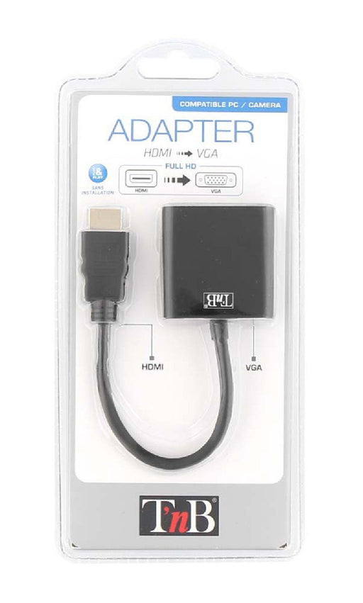 EAN 3303170076828 - T'nB HDMIVGA adaptador de cable de vídeo VGA (D-Sub) HDMI tipo A (Estándar) Negro imagen 2