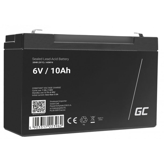 EAN 5903317223962 - Green Cell AGM16 batería para sistema ups Sealed Lead Acid (VRLA) 6 V 10 Ah imagen 1