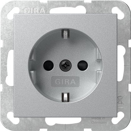 EAN 4010337093756 - GIRA System 55 toma de corriente Schuko Aluminio imagen 1