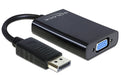 EAN 4043619654390 - DeLOCK 65439 adaptador de cable de vídeo VGA (D-Sub) DisplayPort Negro imagen 1