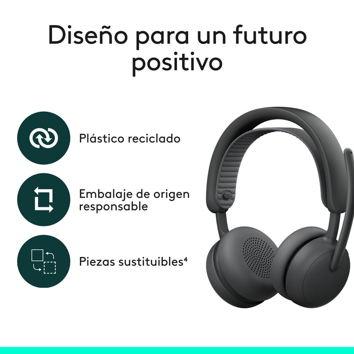 EAN 5099206131125 - Logitech Zone Wireless 2 ES Inalámbrico y alámbrico Diadema Llamadas/Música USB Tipo C Grafito imagen 11