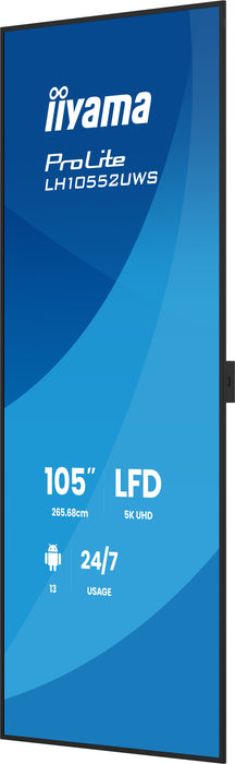 EAN 4948570128020 - iiyama LH10552UWS-B1AG pantalla de señalización Diseño de quiosco 2,66 m (104.6") Wifi 500 cd / m² UltraW imagen 5