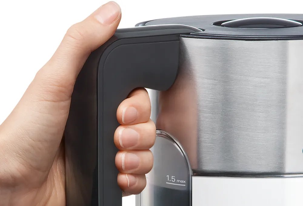 EAN 4242002824628 - Bosch TWK8611P tetera eléctrica 1,5 L 2400 W Antracita, Acero inoxidable, Blanco imagen 8