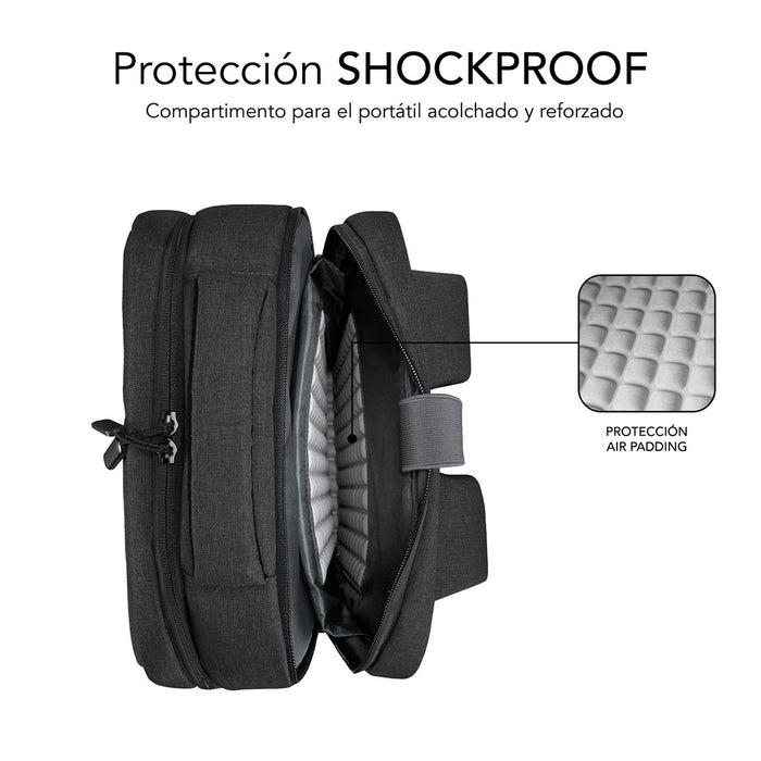 EAN 8436586741662 - SUBBLIM TRAVELLER AIR PADDING 15.6'' GREY mochila Mochila informal Gris Poliéster imagen 5