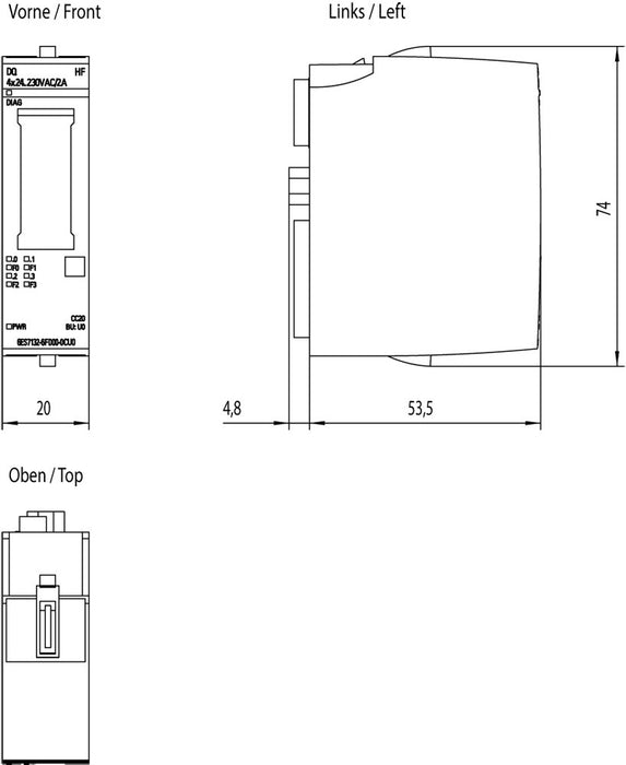 EAN 4047623409410 - Siemens 6ES7132-6FD00-0CU0 adaptador e inversor de corriente Interior Multicolor imagen 4