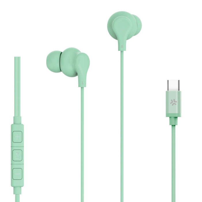 EAN 8021735218661 - Celly UP1600TYPECGN auricular y casco Auriculares Alámbrico Dentro de oído Llamadas/Música USB Tipo C Ver imagen 2