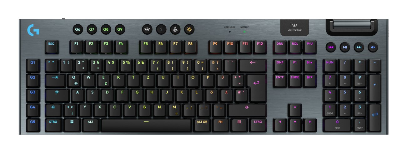 EAN 5099206121270 - Logitech G G915 X LIGHTSPEED teclado Juego USB + RF Wireless + Bluetooth QWERTZ Alemán Negro imagen 1