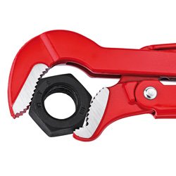 EAN 4003773014256 - Knipex 83 30 015 llave de tubo Rojo, Acero inoxidable Rojo 6 cm Llave para tubos modelo ligero con tenaza imagen 4