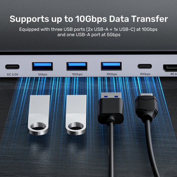EAN 4894160058553 - UNITEK D1106AGY01 base para portátil y replicador de puertos Alámbrico USB 3.2 Gen 1 (3.1 Gen 1) Type-C G imagen 7
