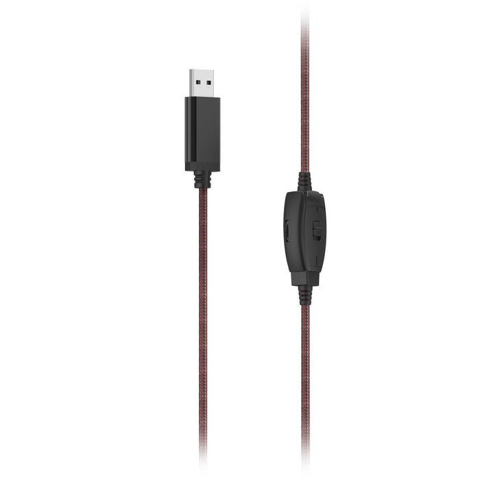 EAN 4047443471727 - Hama HS-USB400 V2 Auriculares Alámbrico Diadema Oficina/Centro de llamadas USB tipo A Negro, Rojo imagen 2