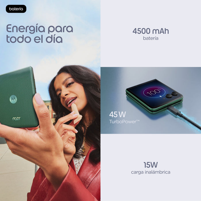 EAN 840493618555 - Motorola razr 70 plus 17,5 cm (6.9") SIM doble Android 16.0 5G USB Tipo C 12 GB 512 GB 4500 mAh Verde oscu imagen 19
