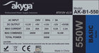 EAN 5901720130341 - Akyga AK-B1-550 unidad de fuente de alimentación 550 W 20+4 pin ATX ATX Gris imagen 4