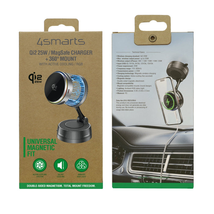 EAN 4252011913558 - 4smarts 541762 cargador de dispositivo móvil Smartphone Gris USB Cargador inalámbrico Carga rápida Auto,  imagen 3
