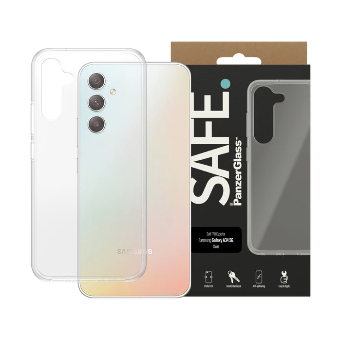 EAN 5711724954658 - PanzerGlass SAFE. by ® Case for Samsung Galaxy A34 5G funda para teléfono móvil Transparente imagen 2
