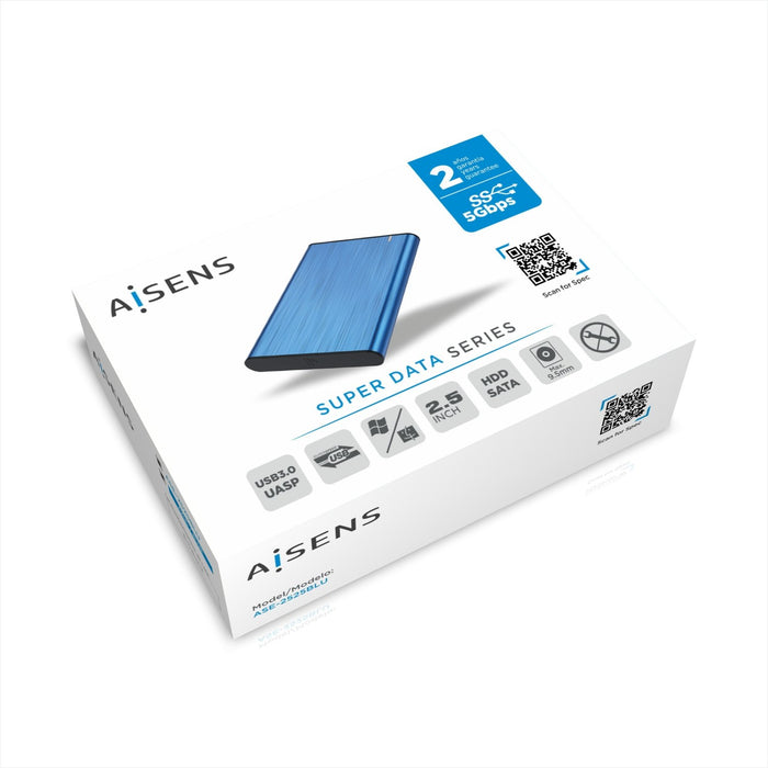 EAN 8436574704488 - AISENS ASE-2525BLU caja para disco duro externo Caja externa para unidad de estado sólido (SSD) 2.5" imagen 6