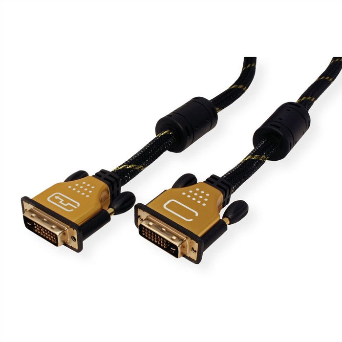 EAN 7611990194568 - ROLINE 11.04.5512 cable DVI 2 m DVI-D Negro, Oro imagen 2