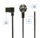 EAN 8716309121163 - Gembird PC-186A-VDE1B-1.5M cable de transmisión Negro 1,5 m Enchufe tipo F IEC C13 imagen 2