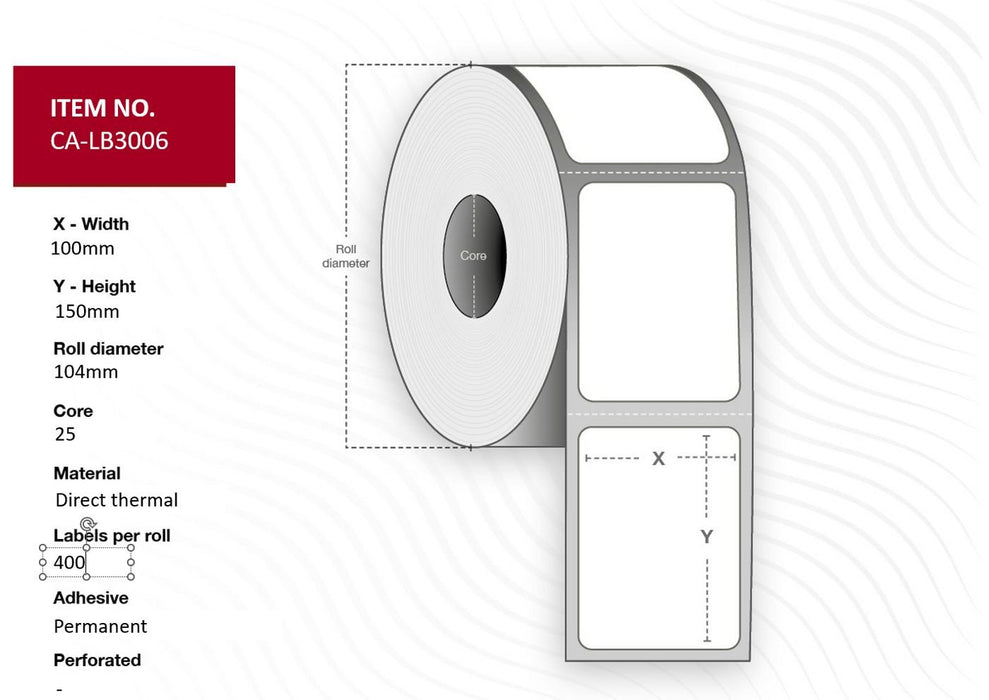 EAN 5706998985934 - Capture CA-LB3006 etiqueta de impresora Blanco imagen 1