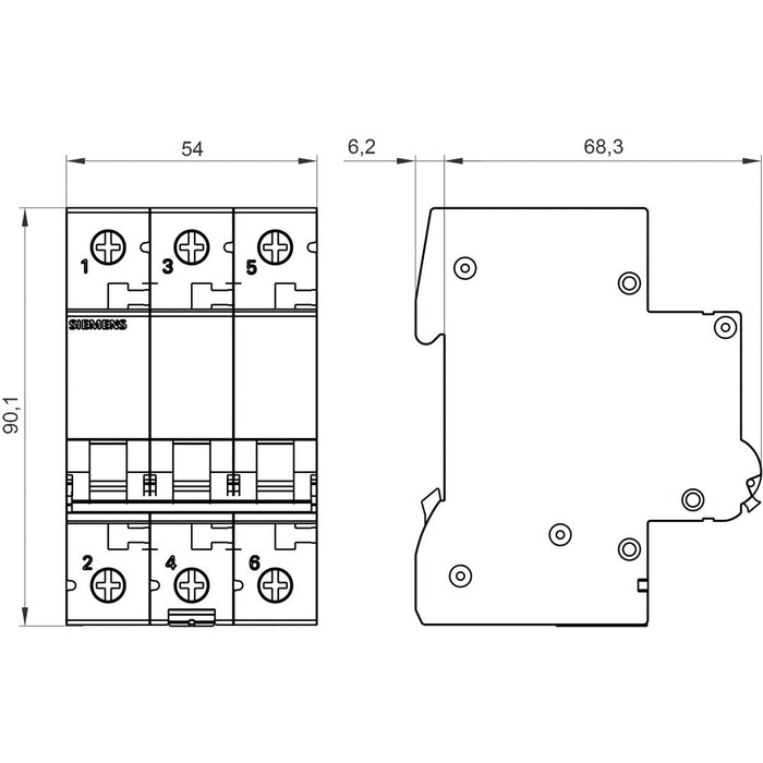 EAN 4001869388861 - Siemens 5SL6316-6 corta circuito Disyuntor en miniatura Tipo B 3 imagen 8