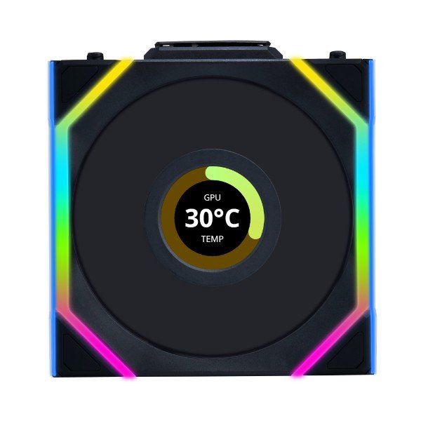 EAN 4718466016799 - Lian Li UNI FAN SL Wireless LCD 120 Reverse Blade Carcasa del ordenador Ventilador 12 cm Negro 1 pieza(s) imagen 2