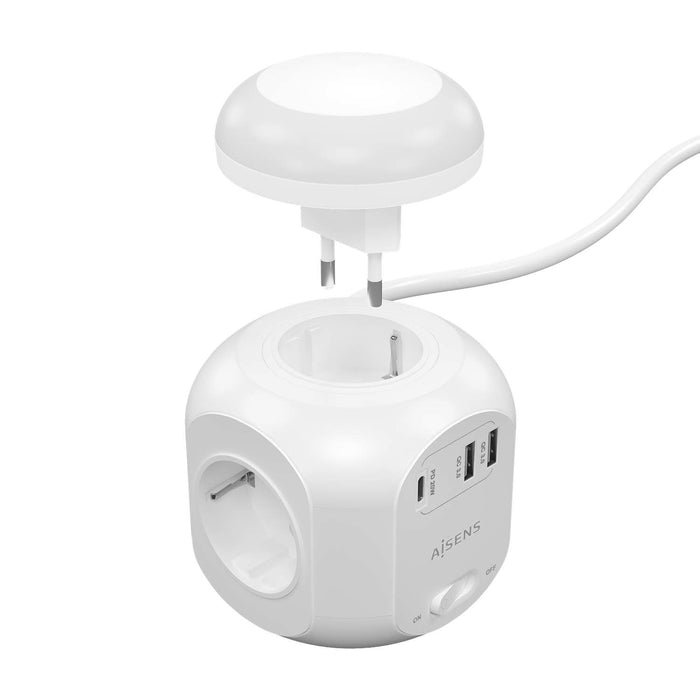 EAN 8436574709223 - AISENS ASPS-2A1CLPQ02-W base múltiple 1,8 m 4 salidas AC Interior imagen 2