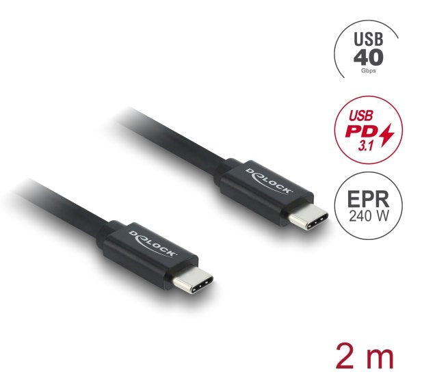 EAN 4043619817078 - DeLOCK 81707 cable USB USB4 Gen 3x2 2 m USB C Negro imagen 2