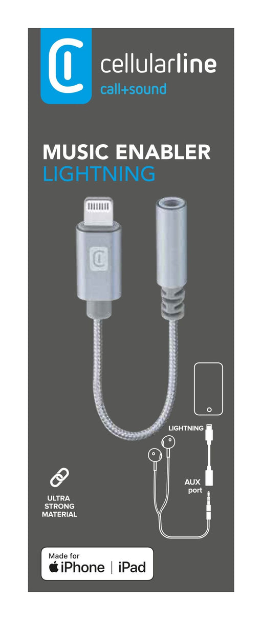 EAN 8018080342387 - Cellularline 8018080342387 cable de audio 0,01 m 3,5mm Gris imagen 2