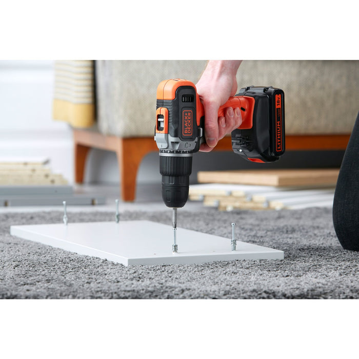 EAN 5035048695258 - Black & Decker BCD003C2K-QW taladro 1400 RPM Sin llave Negro, Rojo imagen 3