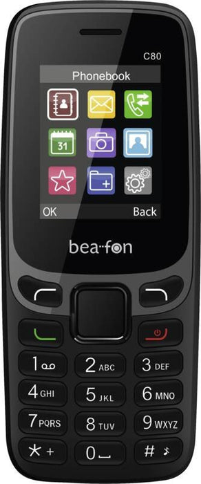 EAN 9120124824571 - Beafon C80 4,5 cm (1.77") 67 g Negro Teléfono básico imagen 1
