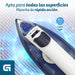 EAN 8426156016269 - Grunkel PL-22NS plancha Plancha vapor-seco Suela de acero inoxidable 2200 W Azul imagen 4