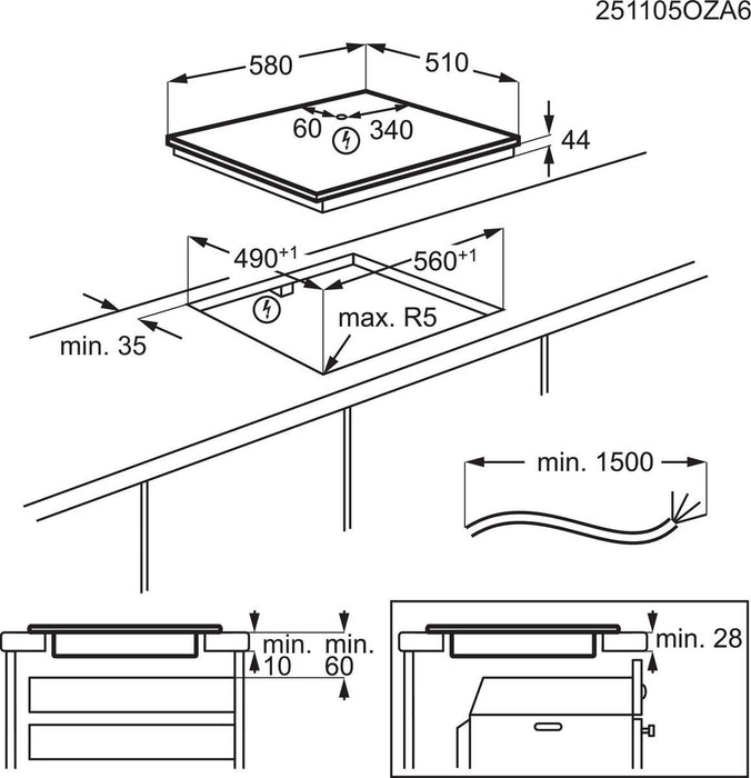 EAN 7333394049441 - Electrolux EIS62453IZ Negro Integrado 60 cm Con placa de inducción 4 zona(s) imagen 10