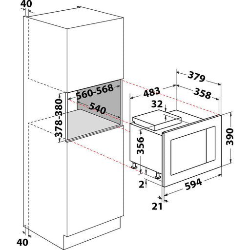EAN 8003437605918 - Whirlpool WMF250G Acero inoxidable Microondas con grill Integrado 25 L 900 W imagen 2