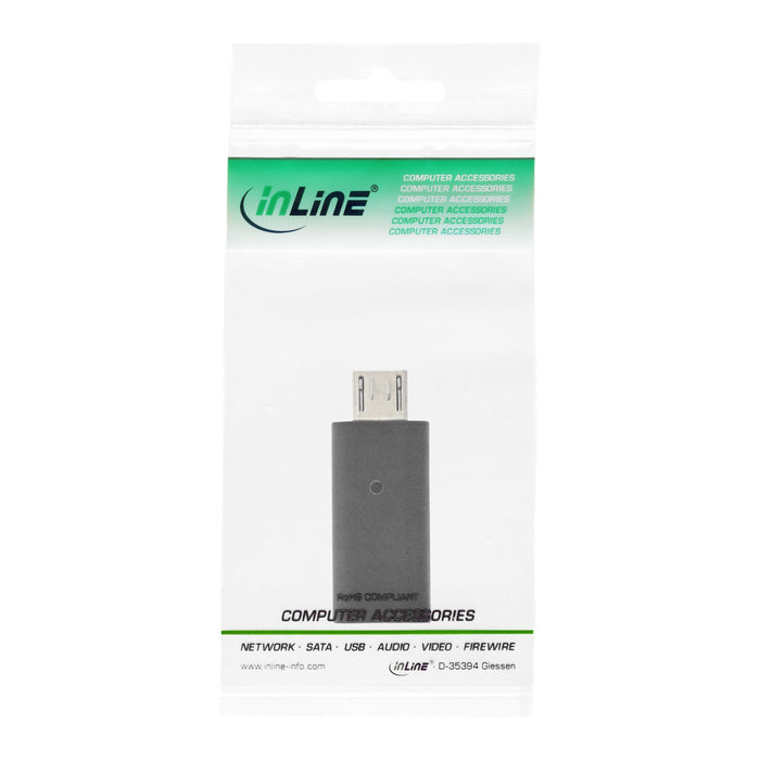 EAN 4043718270057 - InLine 33302I cambiador de género para cable micro USB male USB C Negro imagen 3