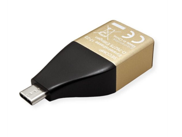 EAN 7630049619135 - ROLINE 12.02.1111 cambiador de género para cable USB Type C RJ-45 Negro, Oro imagen 3