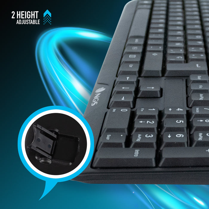 EAN 8435430618143 - NGS FunkyV3, QWERTY, ES teclado Hogar USB Negro imagen 5
