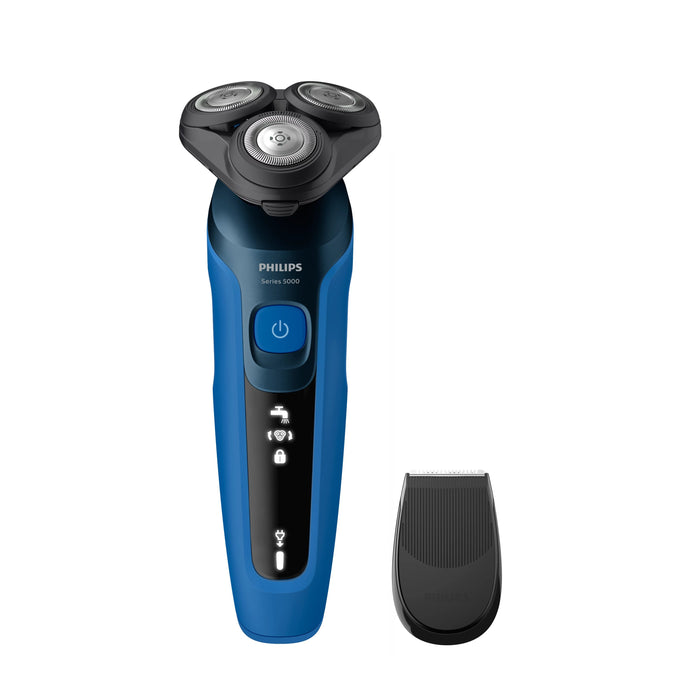 EAN 8710103993827 - Philips SHAVER Series 5000 S5466/17 afeitadora Máquina de afeitar de rotación Recortadora Negro, Azul imagen 2