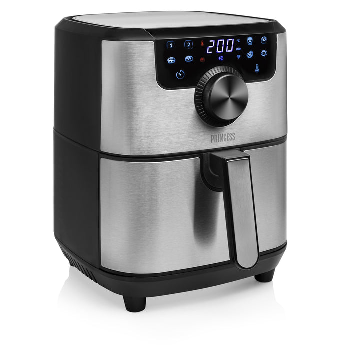 EAN 8713016091123 - Princess 182037 Sencillo 4,5 L Independiente 1500 W Freidora de aire caliente Plata imagen 1