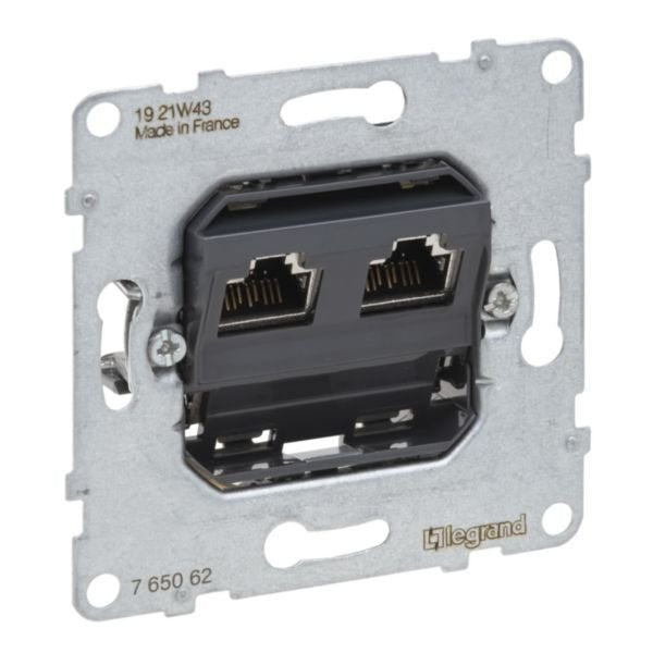 EAN 3414972551359 - Legrand 765062 toma de corriente 2 x RJ-45 Negro imagen 1