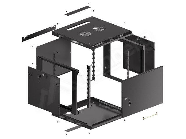 EAN 5901969430134 - Lanberg WF01-6609-00B armario rack 9U Bastidor de pared Negro imagen 2